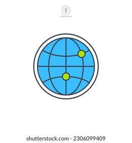 Globe icon symbol template for graphic and web design collection logo vector illustration