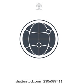 Globe icon symbol template for graphic and web design collection logo vector illustration