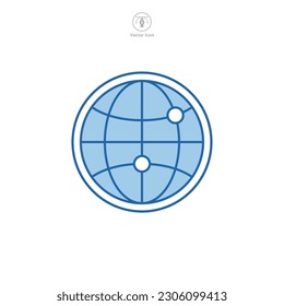 Globe icon symbol template for graphic and web design collection logo vector illustration