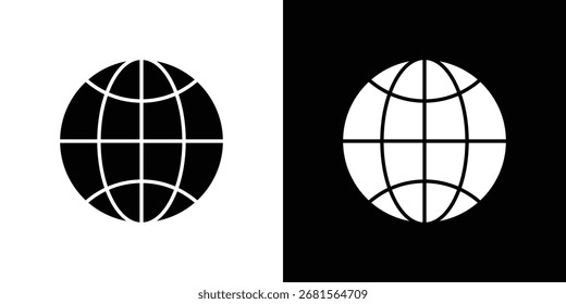 Globe icon symbol for templates, web design and infographics