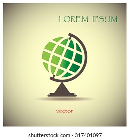 globe icon. Globe symbol. Vector
