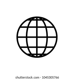 Globe icon. Globe symbol. Vector illustration.