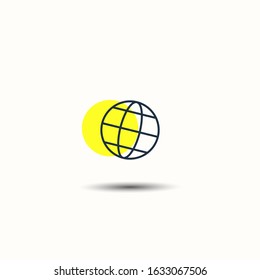 The globe icon. Globe symbol. Vector illustration