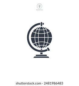 Globe Icon symbol vector illustration isolated on white background