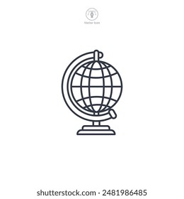 Globe Icon symbol vector illustration isolated on white background