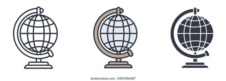 Icono de globo Ilustración vectorial aislada sobre fondo blanco