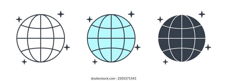 Globe icon symbol vector illustration isolated on white background