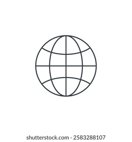 Globe icon symbol vector illustration isolated on white background