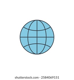 Globe icon symbol vector illustration isolated on white background