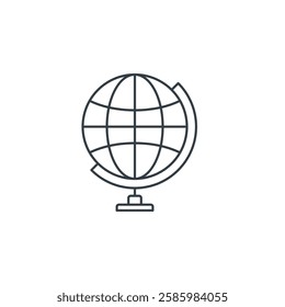 Globe icon symbol vector illustration isolated on white background