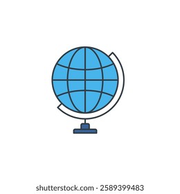 Globe icon symbol vector illustration isolated on white background