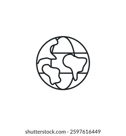 Globe icon symbol vector illustration isolated on white background