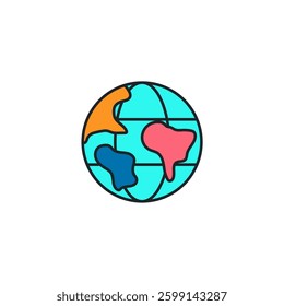 Globe icon symbol vector illustration isolated on white background
