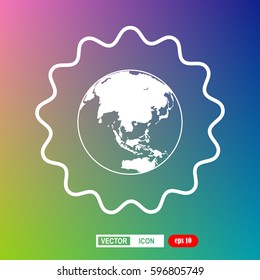 The globe icon.  symbol.  Vector illustration