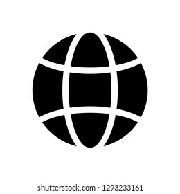 globe icon symbol vector. on white background