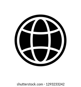 globe icon symbol vector. on white background