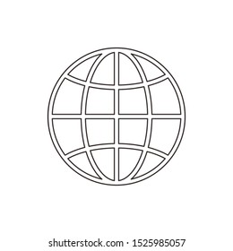 Globe icon symbol, Web icon vector. Website, Homepage icon