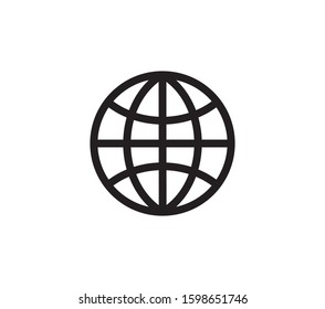 Globe icon symbol. World, earth icon vector illustration