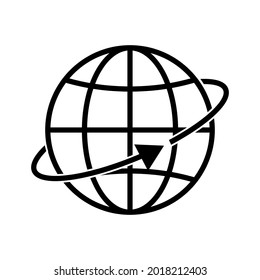Icono de globo. Símbolo de globo. Símbolo de mapa mundial.