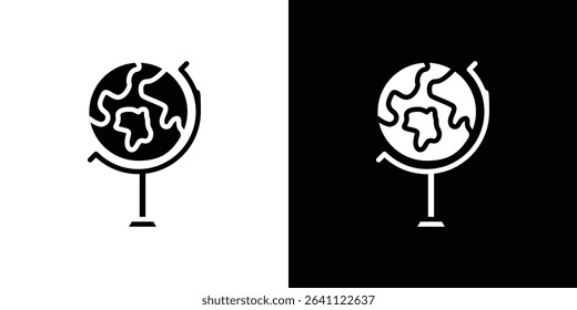 Globe icon symbols. Vector illustration.