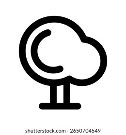 Globe icon thick bold line