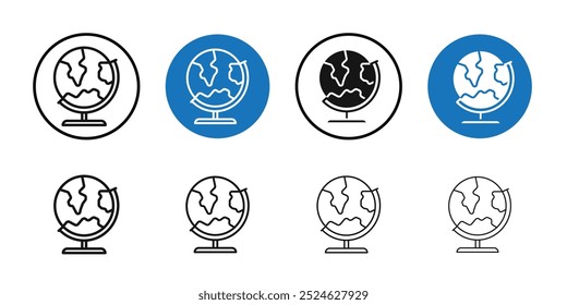 Globe icon Thin line art collection