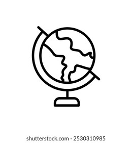 Icono de globo Arte de línea delgada aislado
