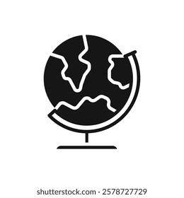 Globe icon Thin line art collection