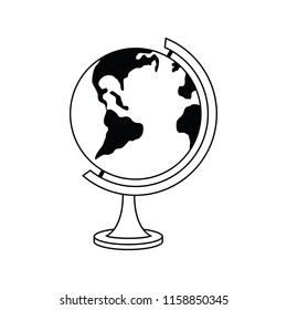 Globe icon. Thin line design. Vector illustration.