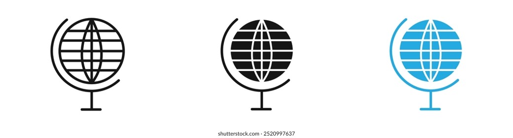 Ilustración de línea delgada de icono de globo