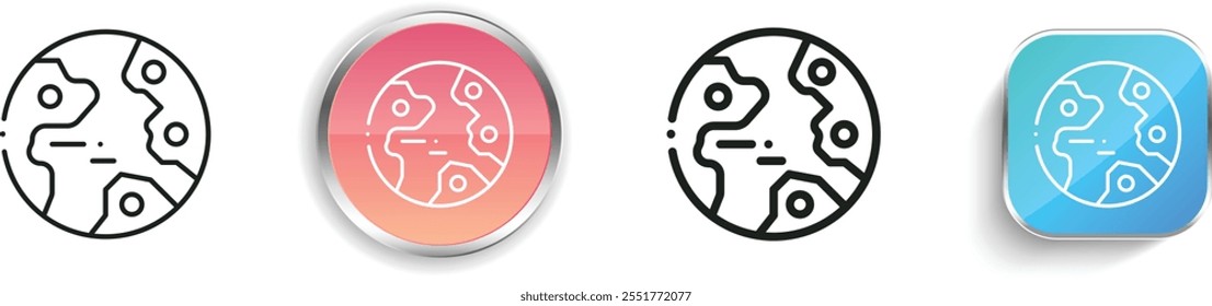globe icon. Thin Linear, Regular and Button Style Design Isolated On White Background
