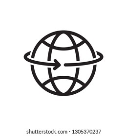 globe icon in trendy flat design 