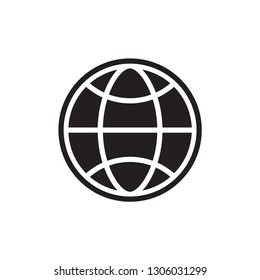 globe icon in trendy flat style 