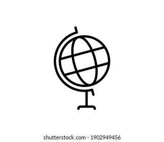 Globe Icon in trendy flat style isolated on white background. World globe symbol for your web site design, logo, app, UI. Vector illustration, EPS10