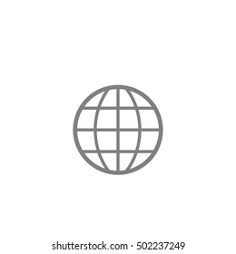 Globe Icon in trendy flat style isolated on grey background. World symbol for your web site design, logo, app, UI. Vector illustration, EPS10.