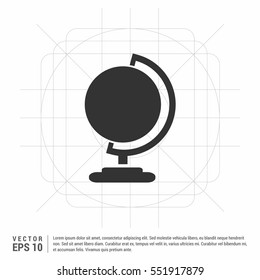Globe Icon in trendy flat style isolated on grey background. World symbol for your web site design, logo, app, UI. Vector illustration, EPS10.

