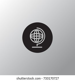 Globe icon in trendy isolated on grey background.Vector illustration.