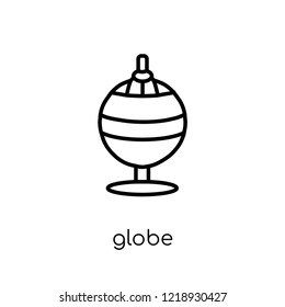 Globe icon. Trendy modern flat linear vector Globe icon on white background from thin line Maps and Locations collection, editable outline stroke vector illustration