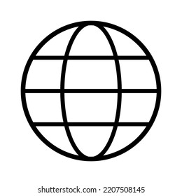 Globe icon in trendy vector design illustration