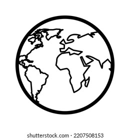 Globe icon in trendy vector design illustration