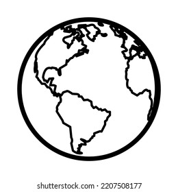 Globe icon in trendy vector design illustration