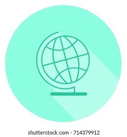globe icon turquoise