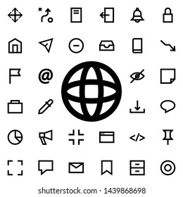 globe icon. Universal set of web for website design and development, app development