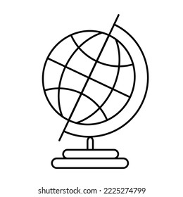 plantilla de diseño del vector de icono de globo (1), ilustración con trazo editable, relleno y fácil de usar