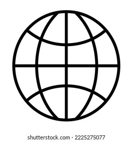 Globe Icon Vector (2) set design template,illustration with editable stroke,fill and easy to use
