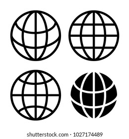 globe icon vector 