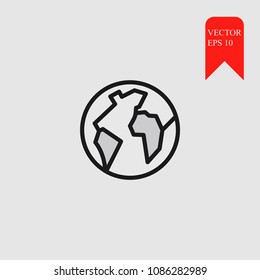 Globe icon vector