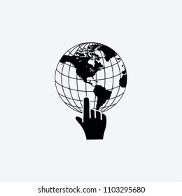 globe icon vector