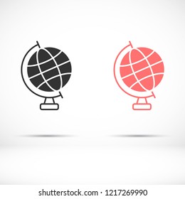 Globe icon vector