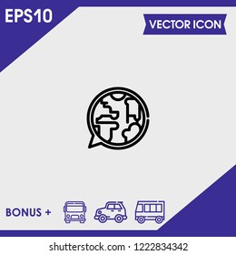 Globe icon vector